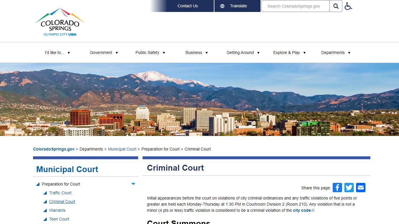 Criminal Court | Colorado Springs